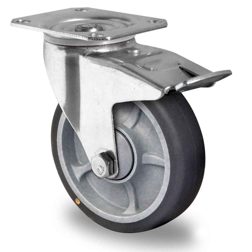 Swivel caster with total lock ø 160 mm Series P2G2 (electrically condu