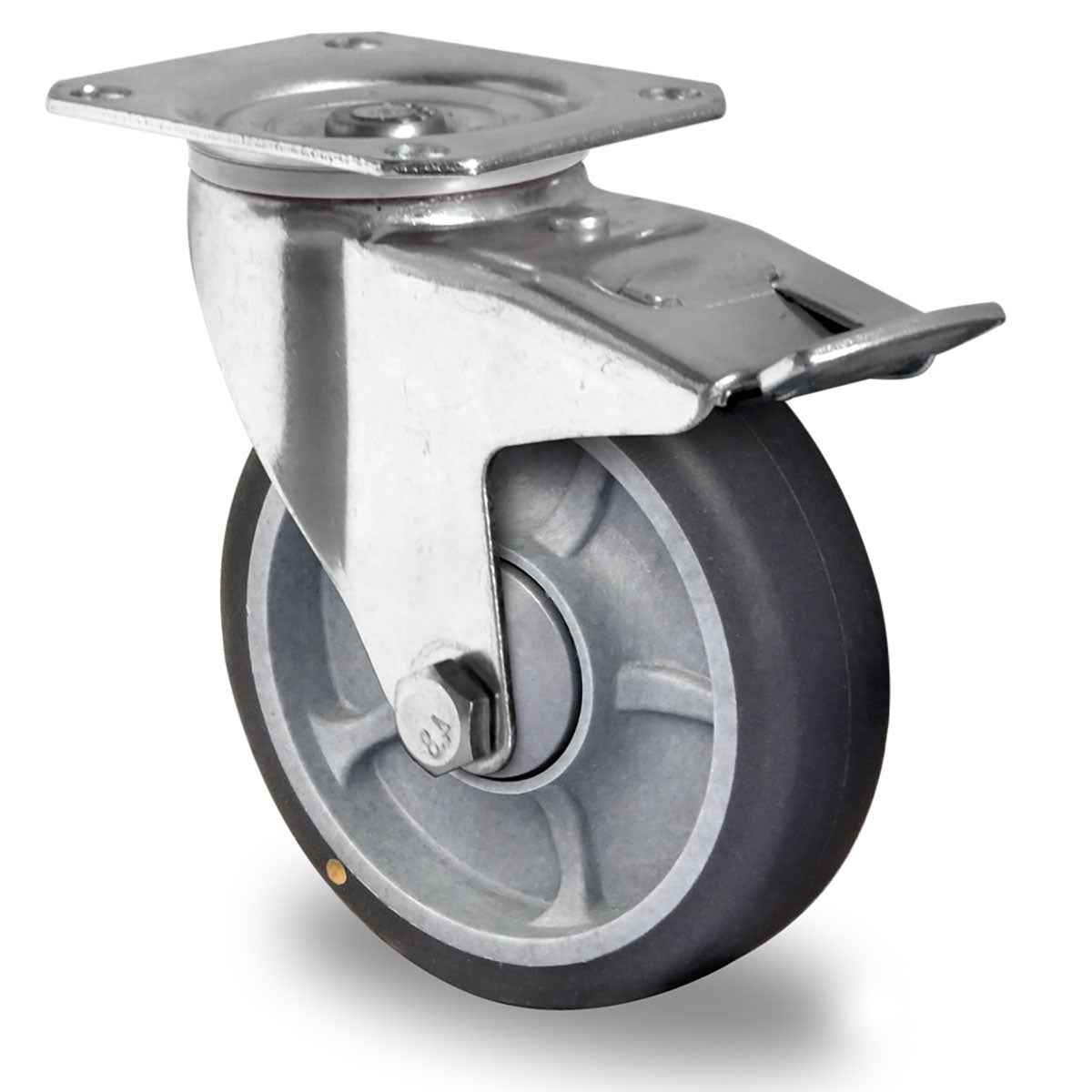 Lenkrolle mit Feststeller, Ø 160 mm, TPE