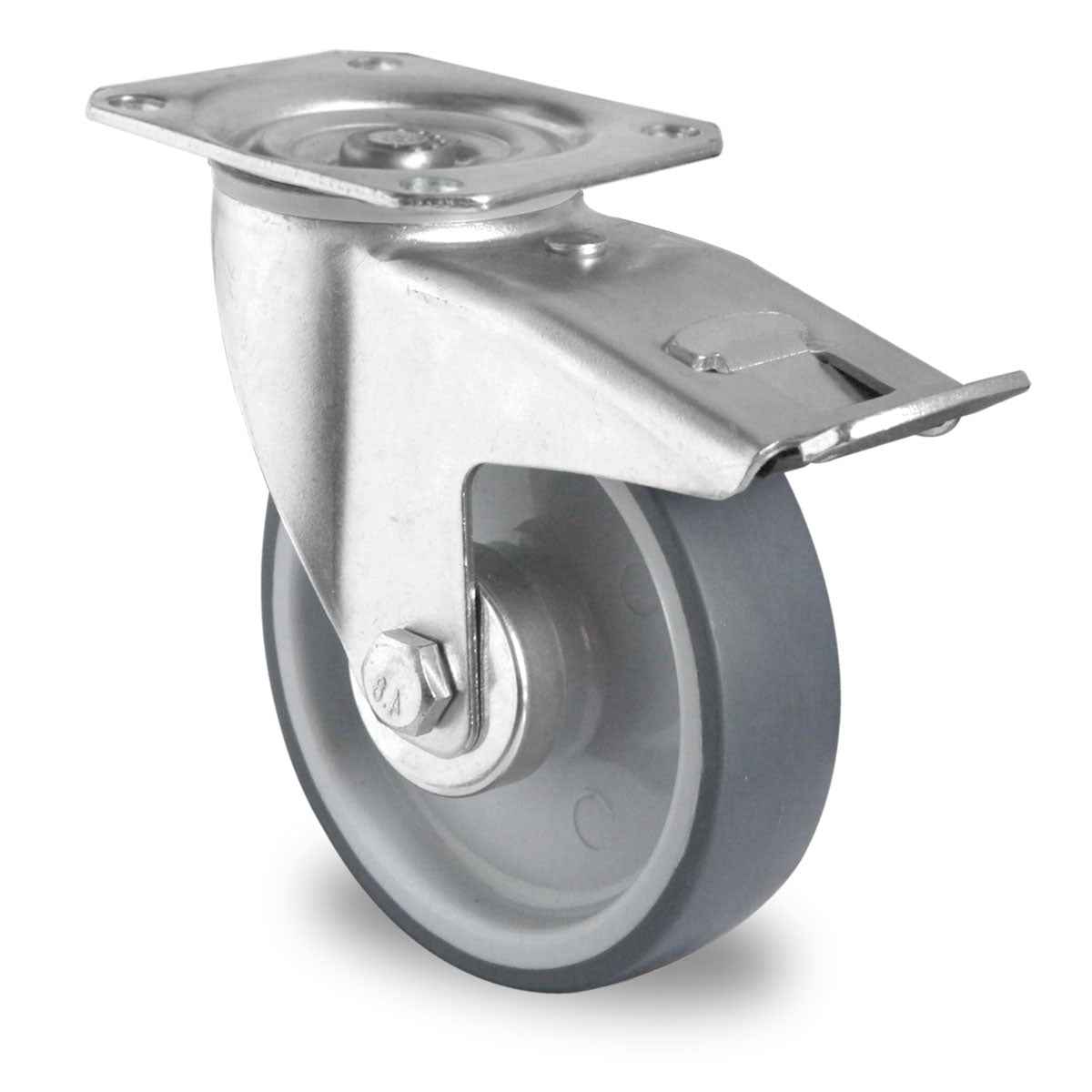 Lenkrolle mit Feststeller, Ø 160 mm, TPR