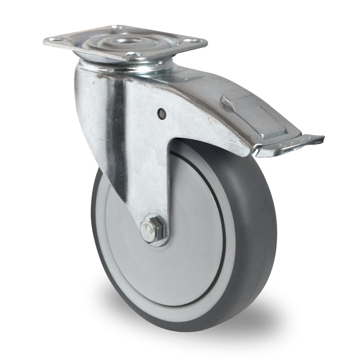 Lenkrolle mit Feststeller, Ø 80 mm, TPE