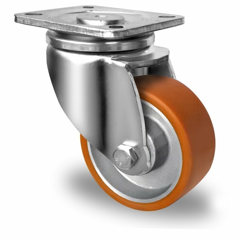 Lenkrolle ø 125 mm Serie DAU5 Doppelkugellager große Platte - Abrollwerk