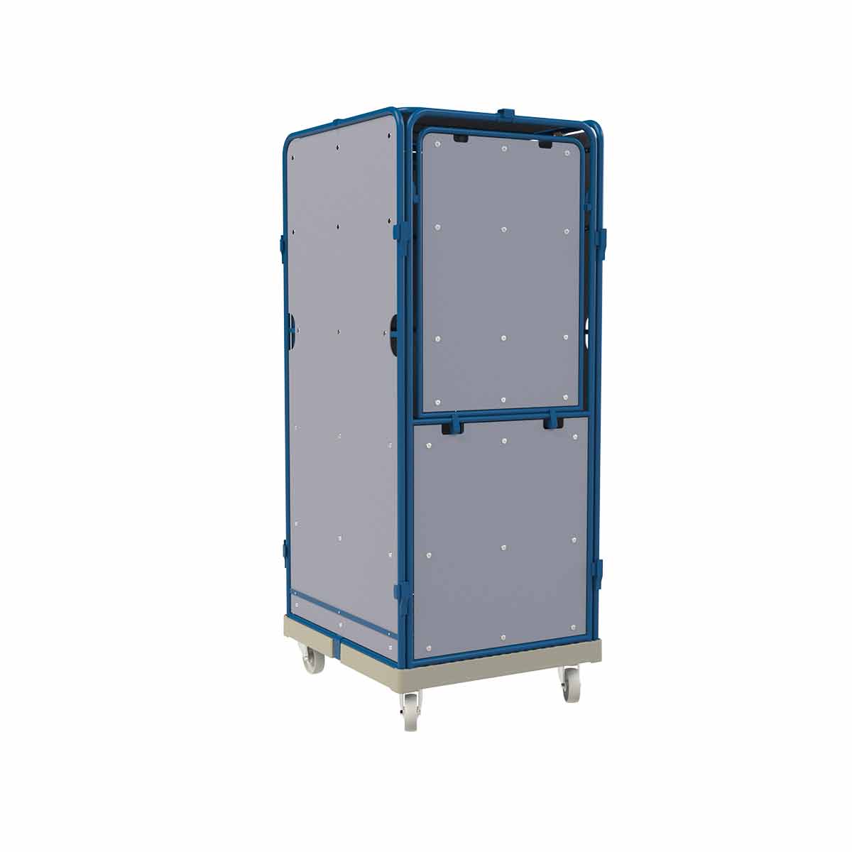 Logistik-Rollbox 1589 KU grau, 724 x 815 mm, 5-seitig, Dach und