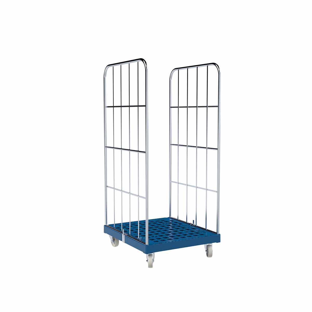 Rollbehälter 1450 KU blau, 724 x 815 mm, 2-seitig, Cr 3