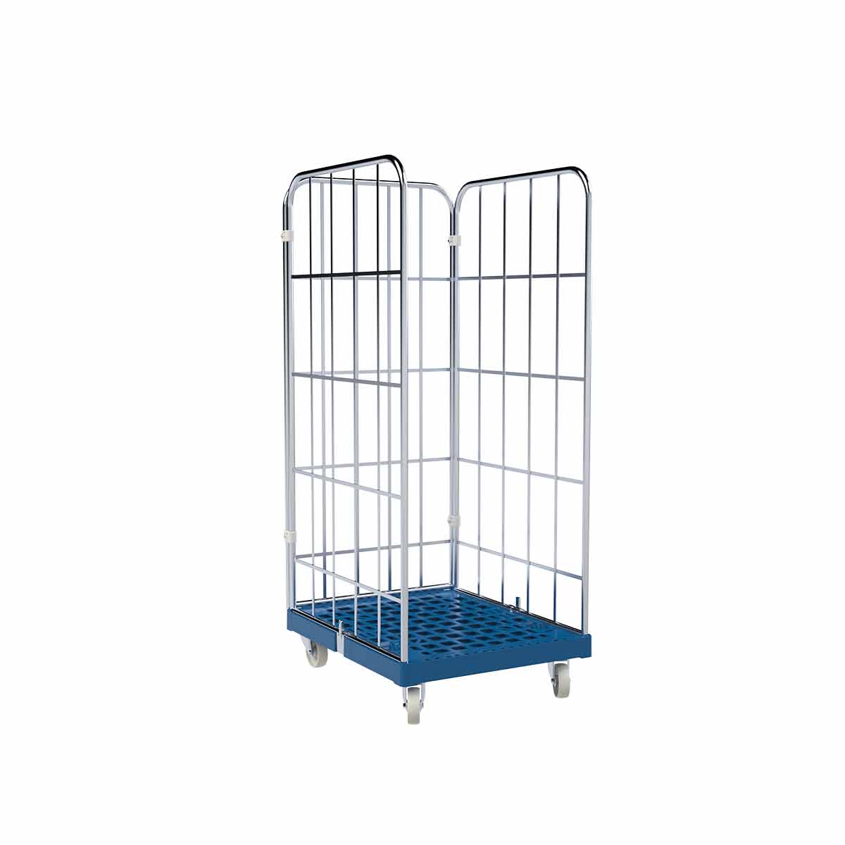 Rollbehälter 1460 KU blau, 682 x 815 mm, 3-seitig, Cr 3