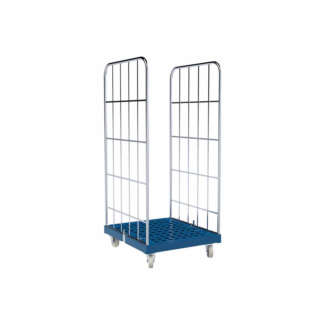 Rollbehälter 1460 KU blau, 724 x 815 mm, 2-seitig, Cr 3