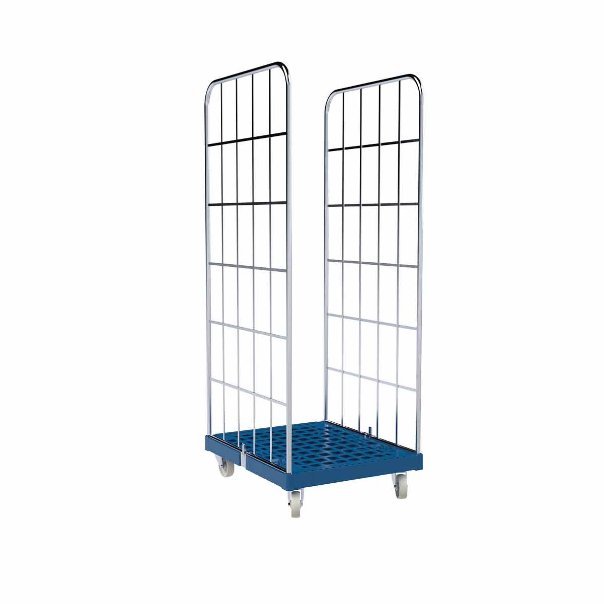 Rollbehälter 1650 KU blau, 682 x 815 mm, 2-seitig, Cr 3