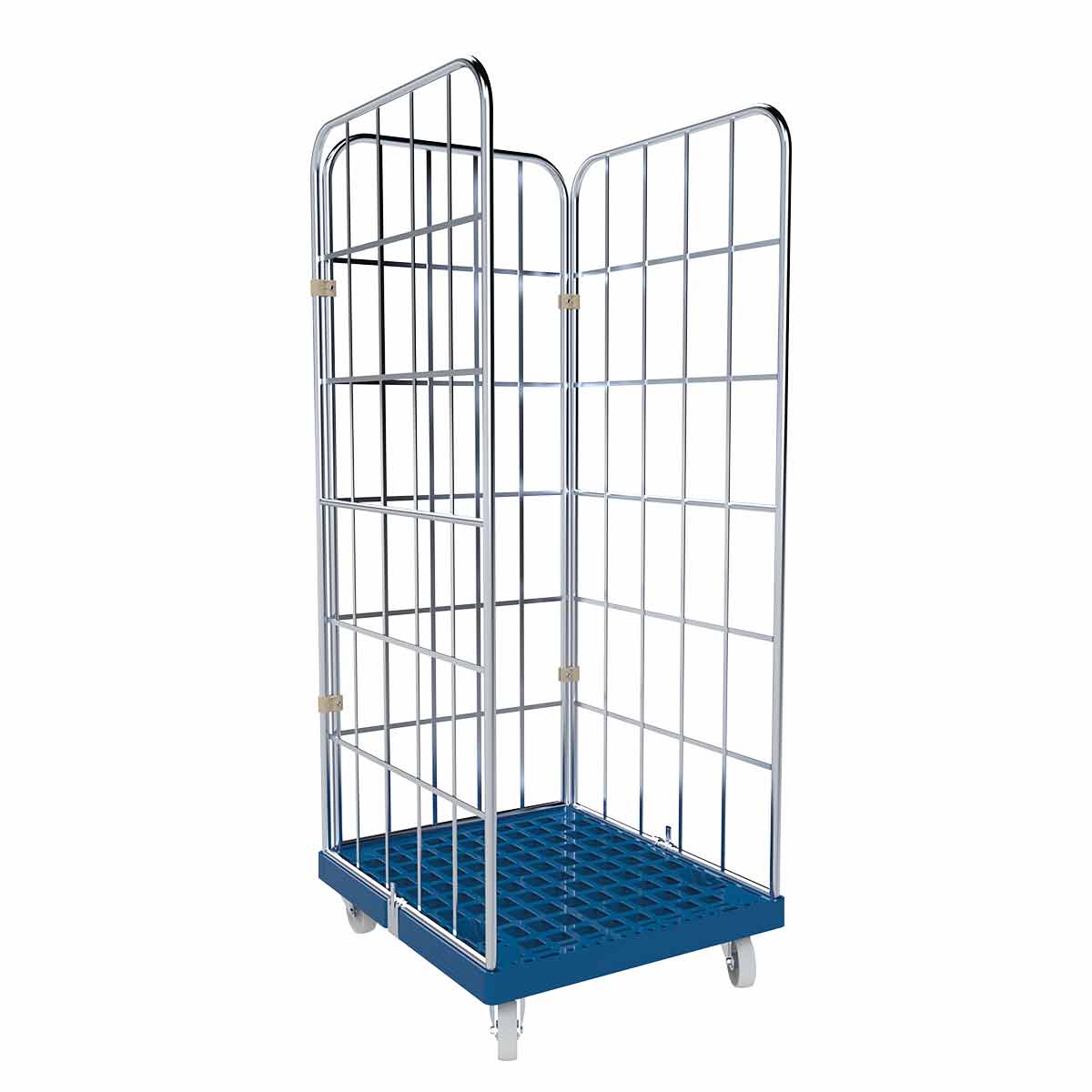 Rollbehälter 1650 KU blau, 724 x 815 mm, Typ 3-seitig, Cr 3