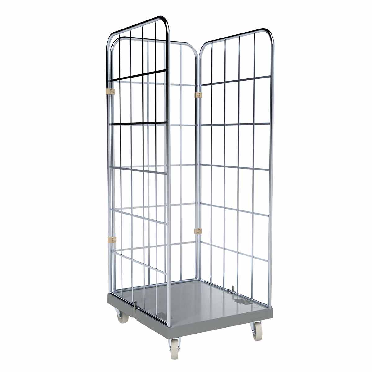 Rollbehälter 1650 KU grau, 724 x 815 mm, 3-seitig, Cr 3, Ladefläche