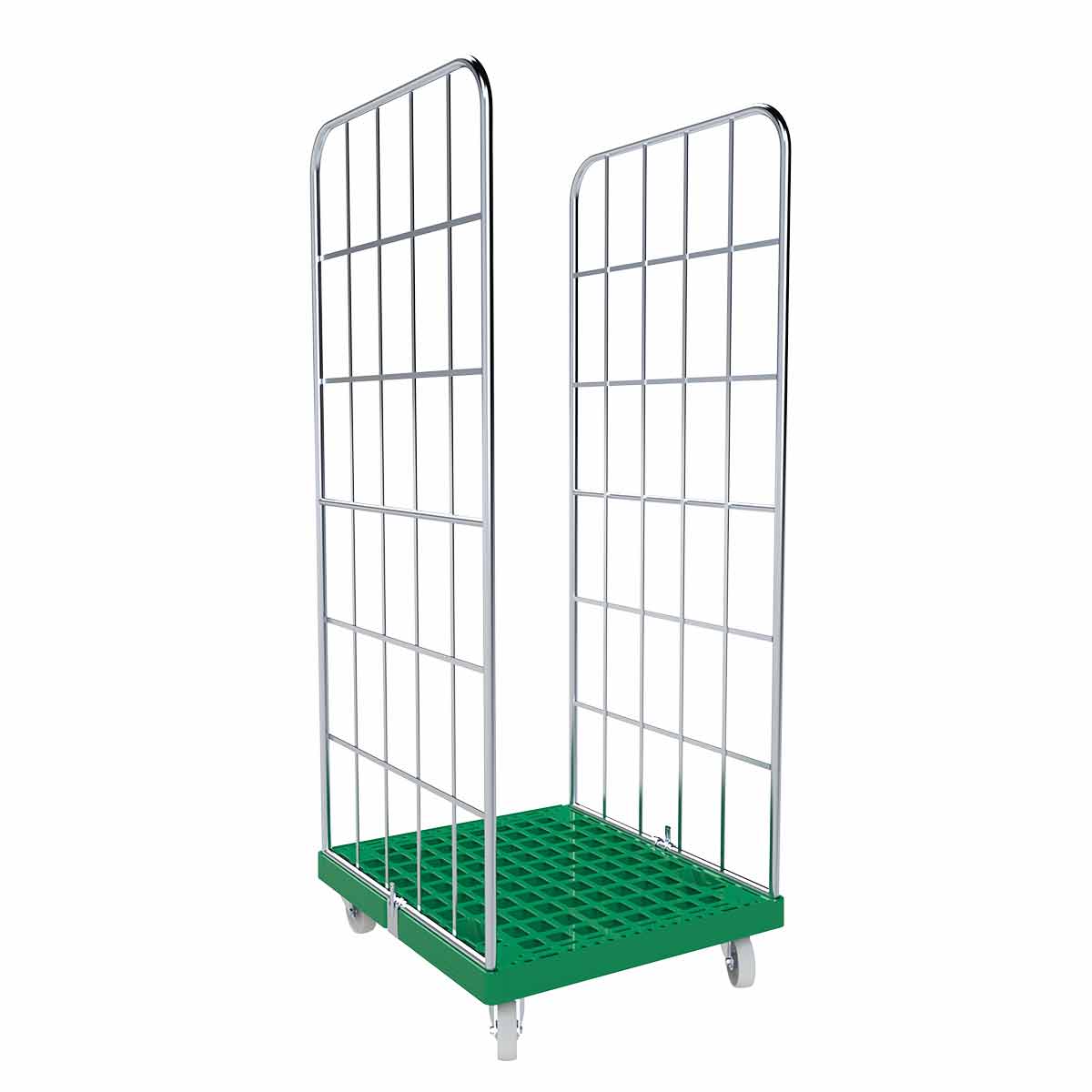 Rollbehälter 1650 KU grün, 724 x 815 mm, Typ 2-seitig, Cr 3
