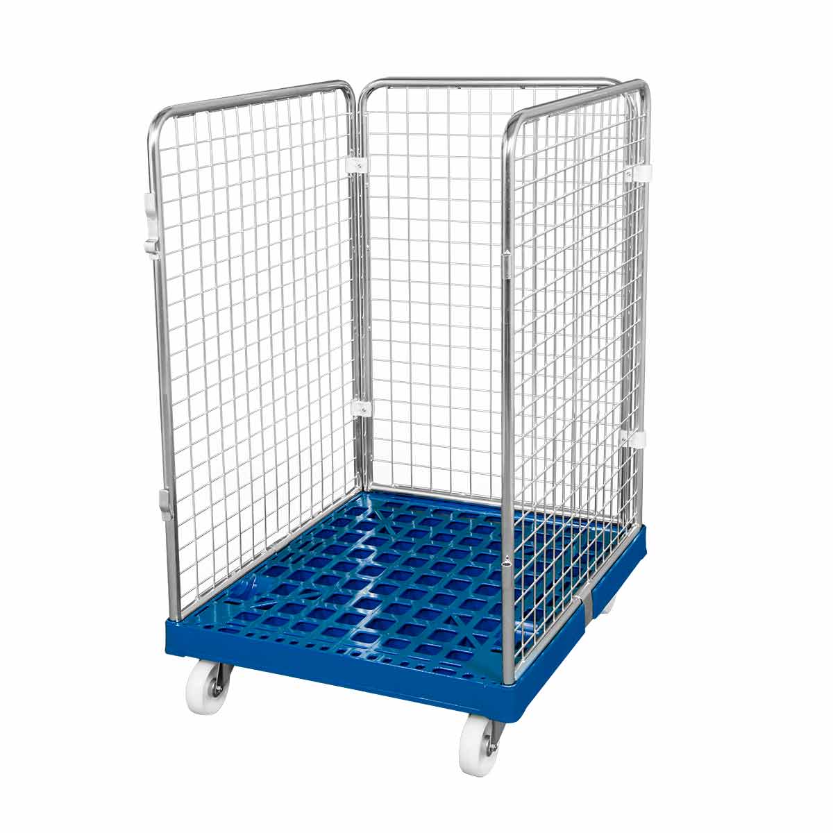 Rollbehälter ADB 1020 KU blau, 724 x 815 mm, 3-seitig, Cr 3