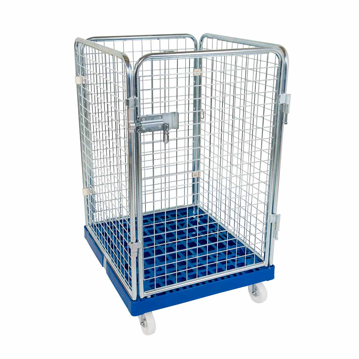 Rollbehälter ADB 1020 KU blau, 724 x 815 mm, 4-seitig, 1 Tür, Cr 3