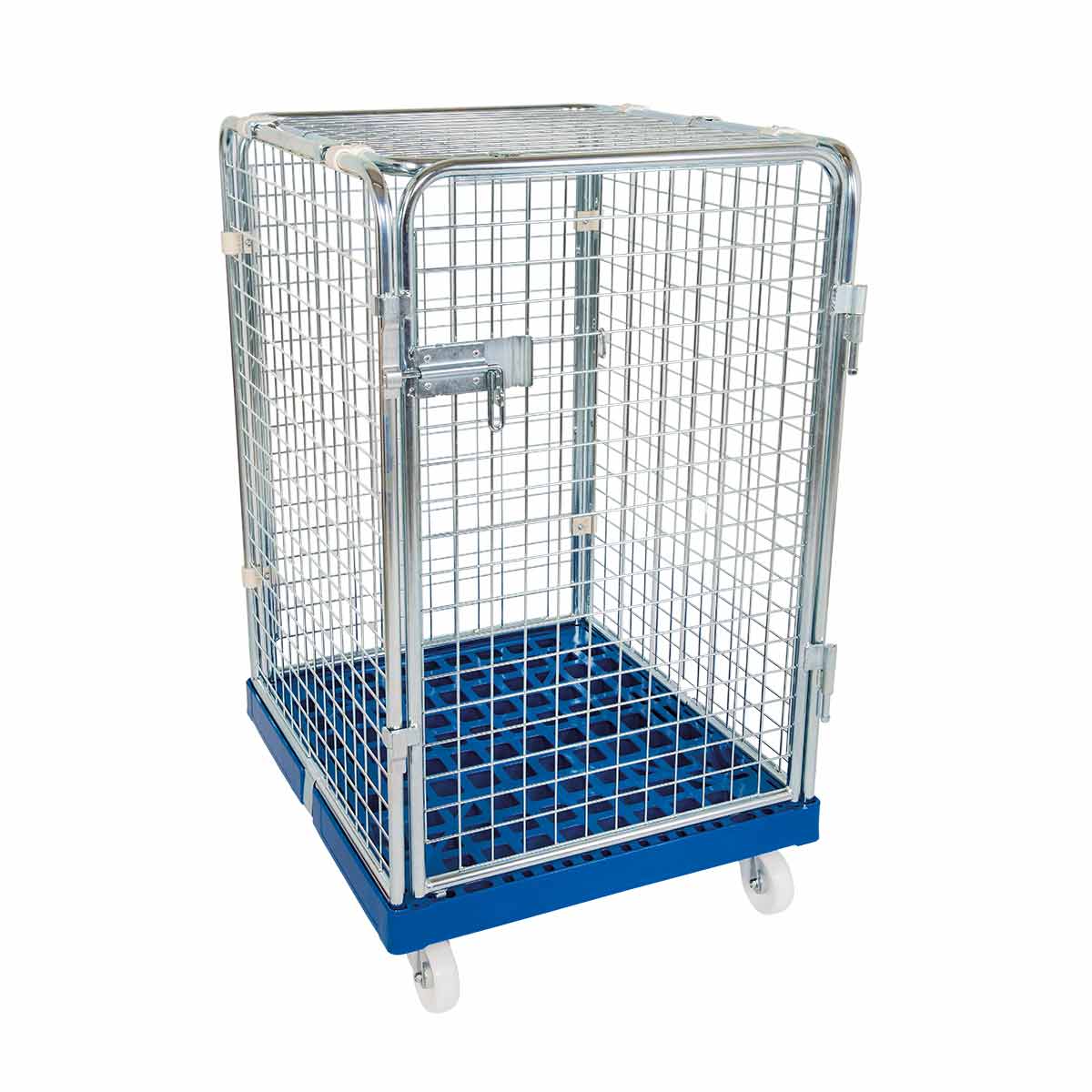 Rollbehälter ADB 1020 KU blau, 724 x 815 mm, 5-seitig, 1 Tür, Cr 3