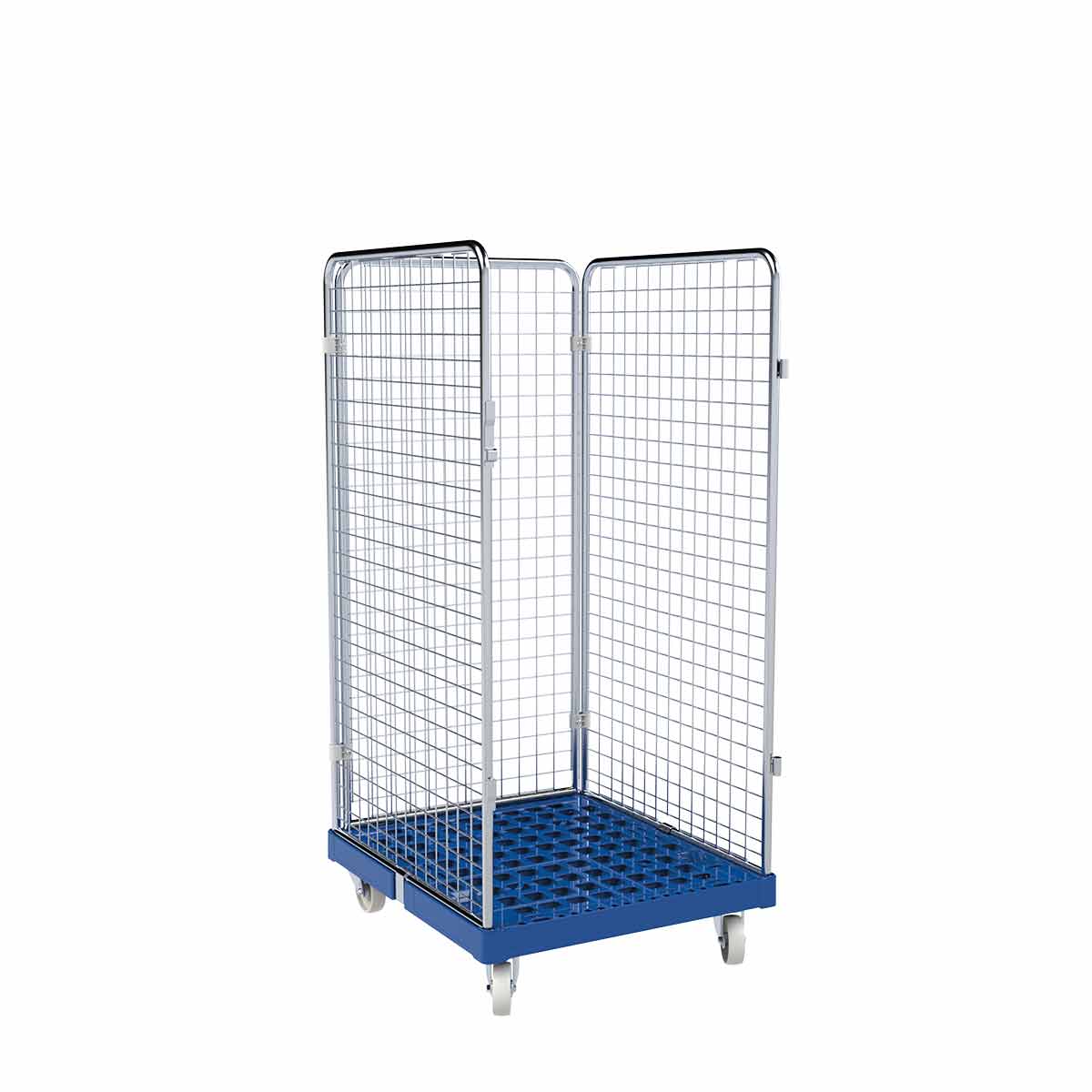 Rollbehälter ADB 1350 KU blau, 724 x 815 mm, 3-seitig, Cr 3