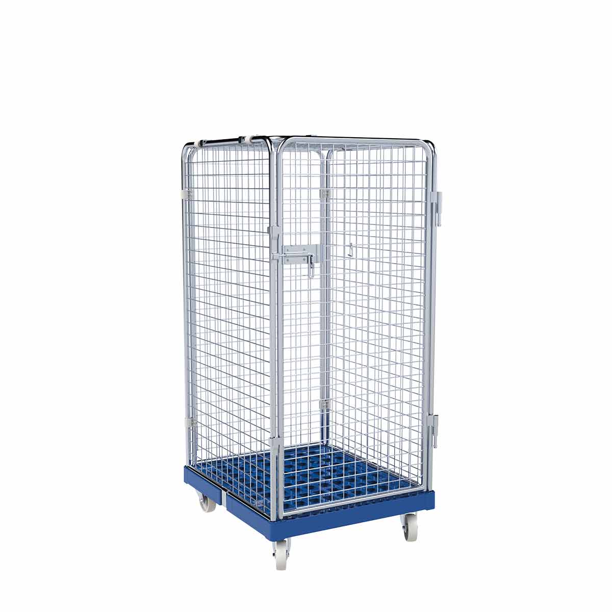 Rollbehälter ADB 1350 KU blau, 724 x 815 mm, 5-seitig, 1 Tür, Cr 3
