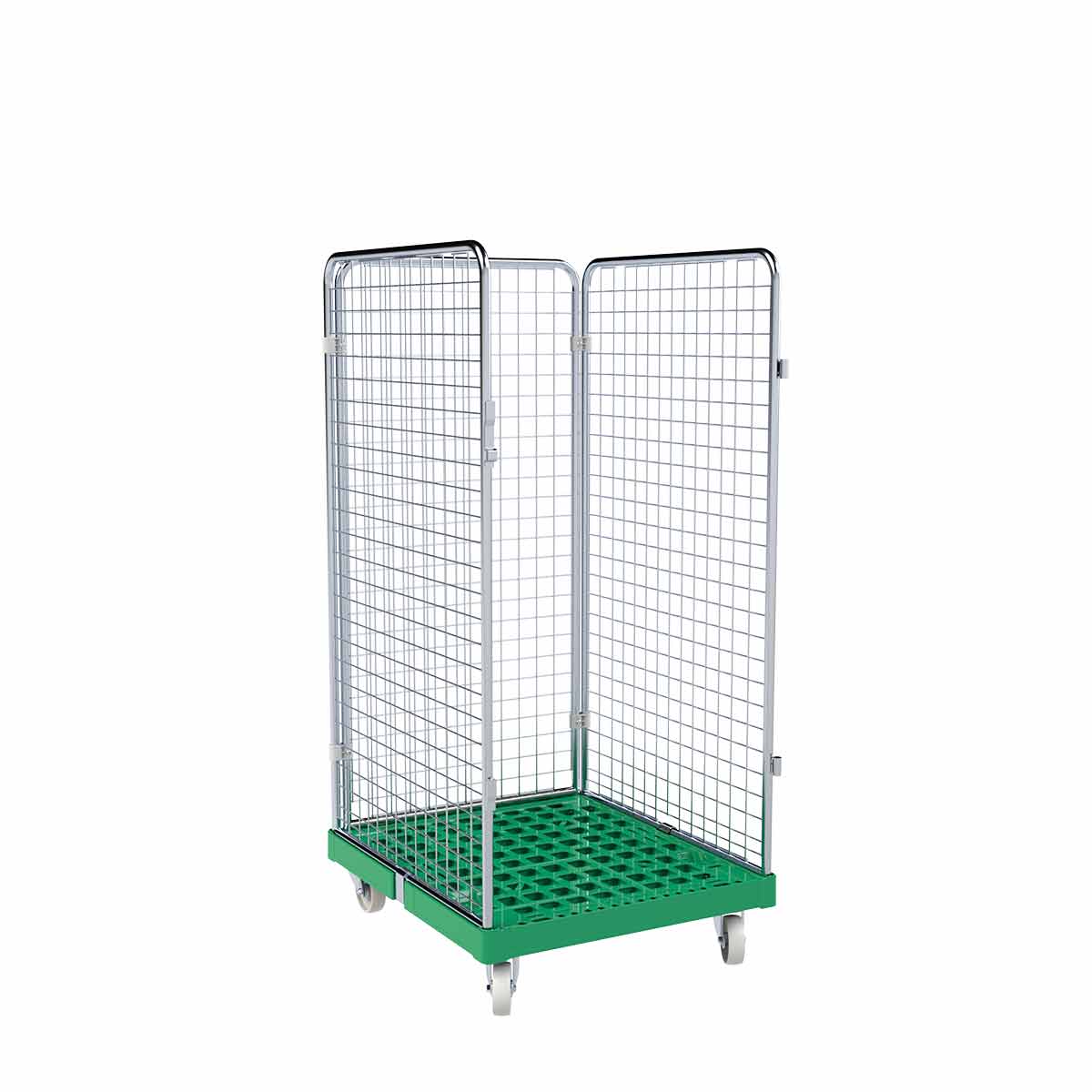 Rollbehälter ADB 1350 KU grün, 724 x 815 mm, 3-seitig, Cr 3