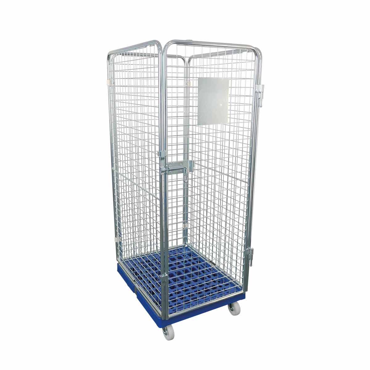 Rollbehälter ADB 1600 KU blau, 682 x 815 mm, 4-seitig, 1 Tür, Cr 3