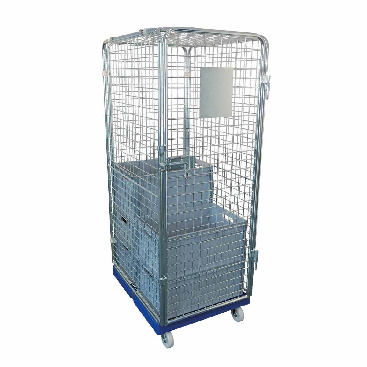Rollbehälter ADB 1600 KU blau, 682 x 815 mm, 5-seitig, 1 Tür, Cr 3