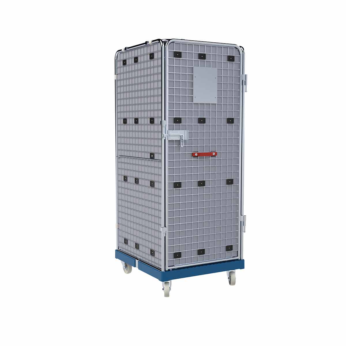 Rollbehälter ADB 1600 KU blau, 724 x 815 mm, 5-seitig, 1 Tür, 1 ZWB