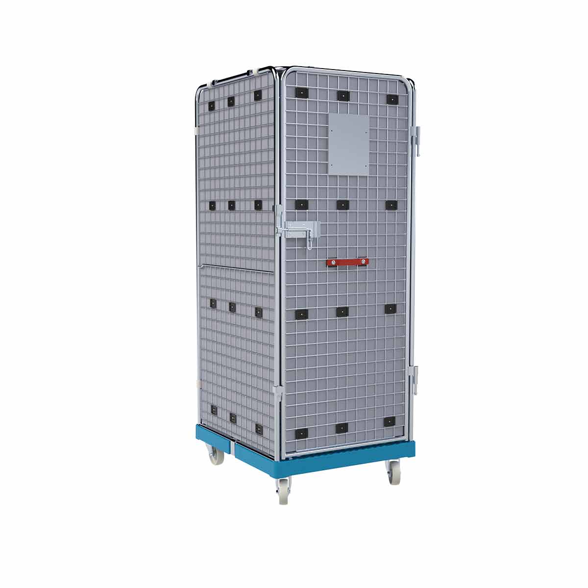 Rollbehälter ADB 1600 KU blau, 724 x 815 mm, 5-seitig, 1 Tür, Cr 3