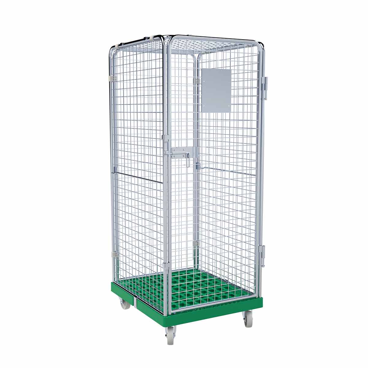 Rollbehälter ADB 1600 KU grün, 724 x 815 mm, 5-seitig, 1 Tür, Cr 3