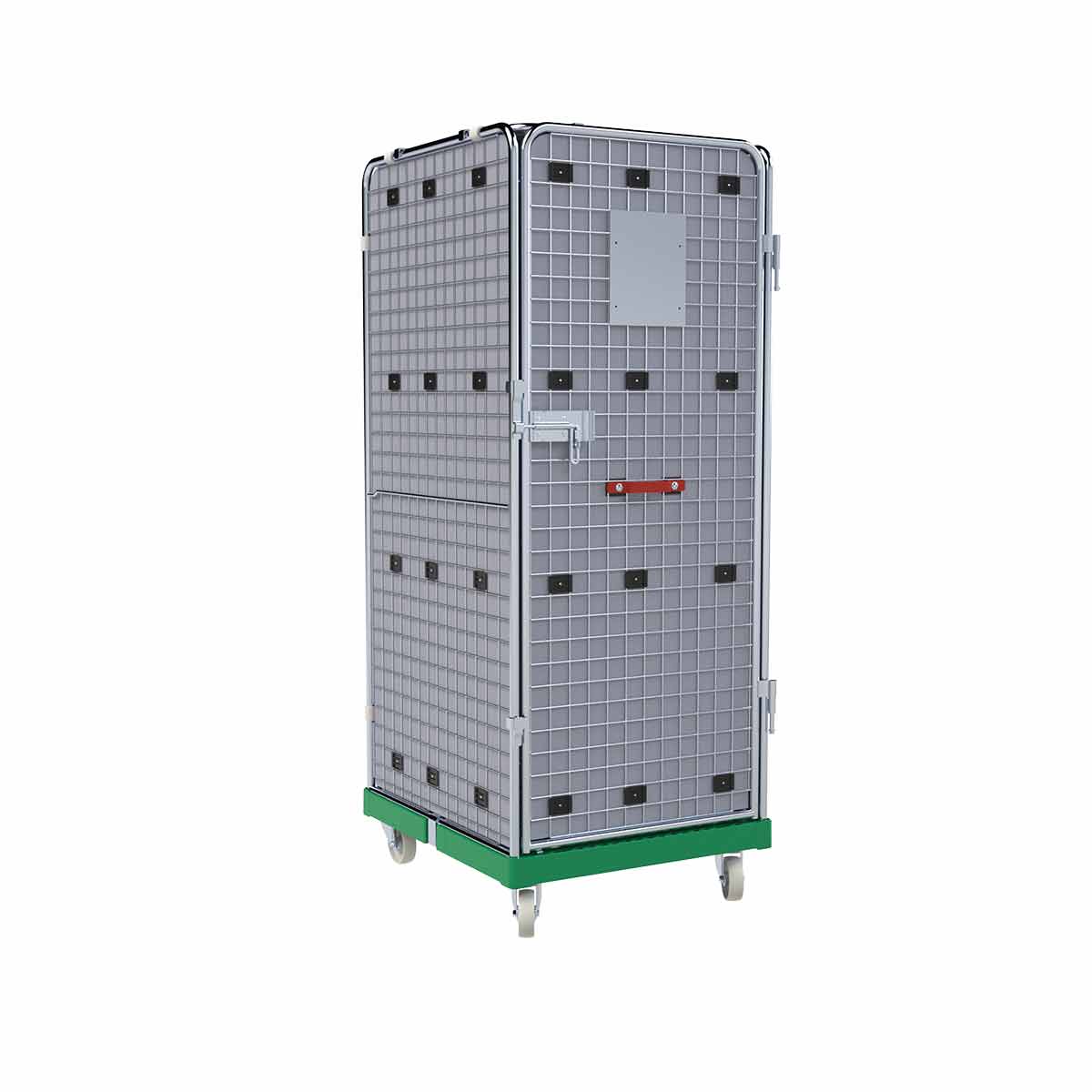 Rollbehälter ADB 1600 KU grün, 724 x 815 mm, 5-seitig, 1 Tür, Cr 3