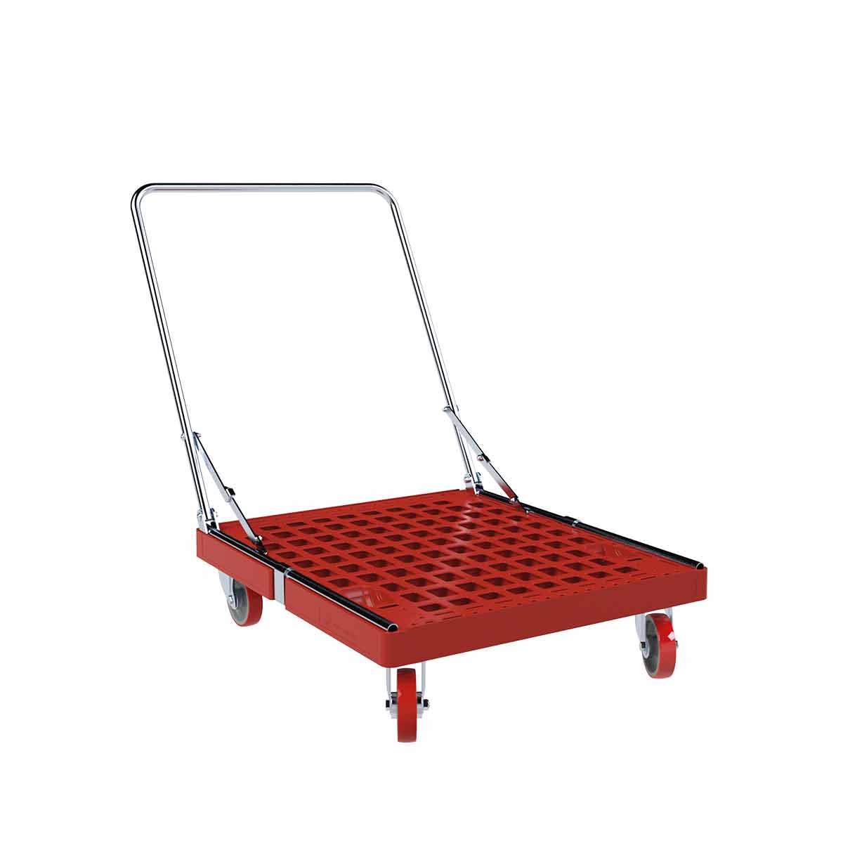 Rollplatte KU rot, 724 x 815 mm, ø 125 PU, mit klappbarem