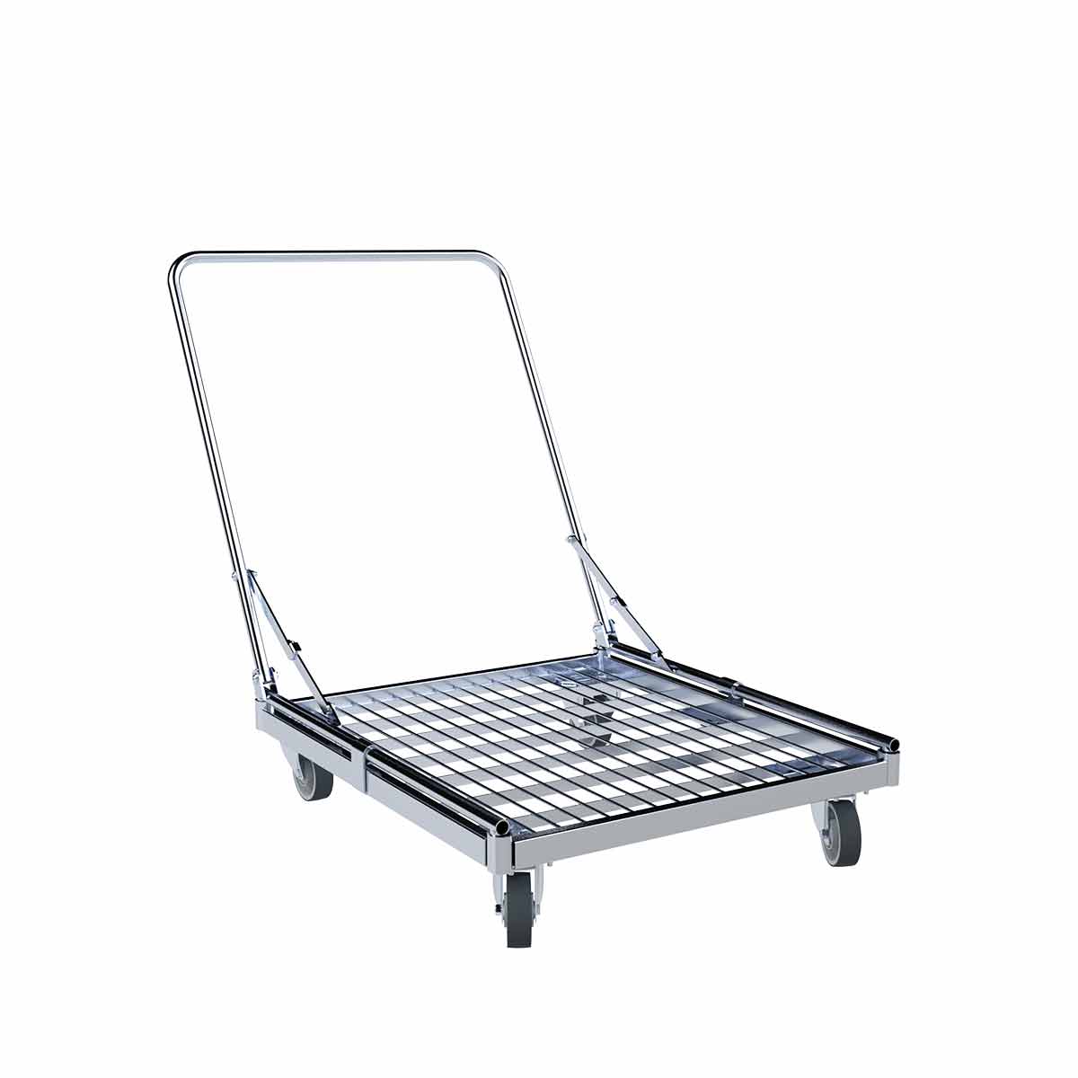 Rollplatte ME, 710 x 800 mm, ø 100 TPE, mit klappbarem Schiebebügel
