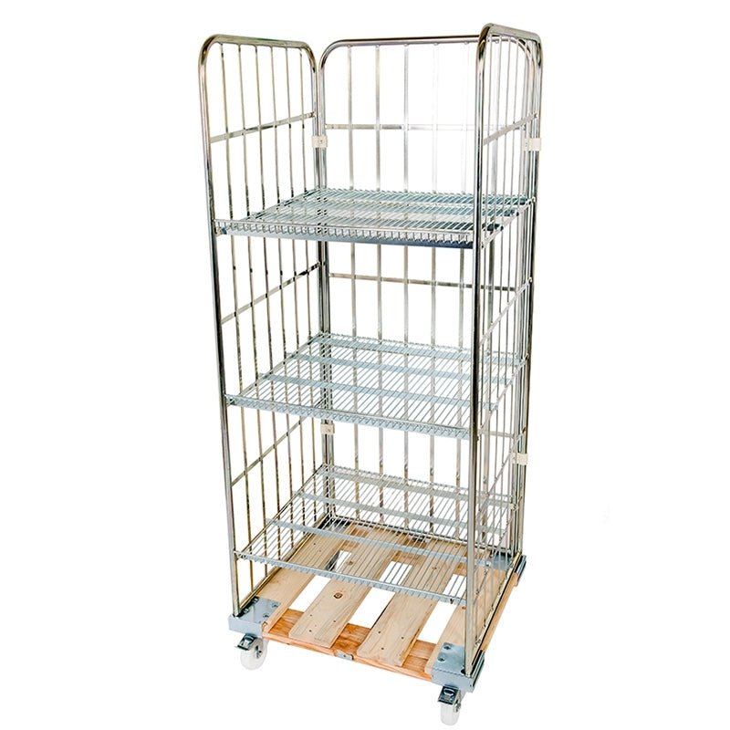 Rollregal 1600 HO, 810 x 724 mm, 3-seitig, ohne Neigung, 3 ZWB