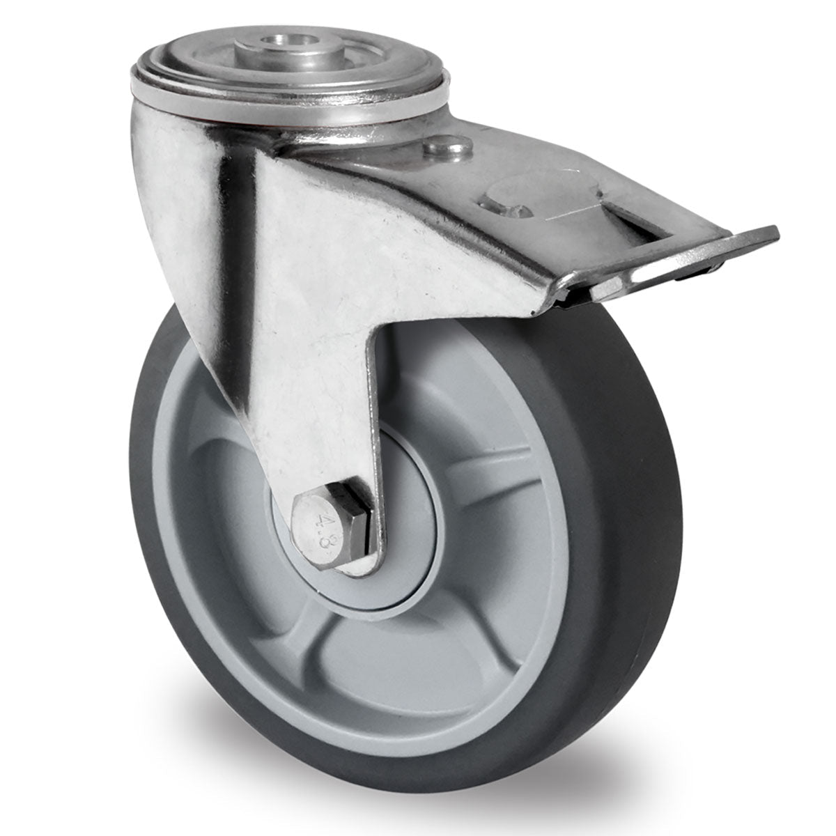 Lenkrolle mit Feststeller, Ø 100 mm, TPE