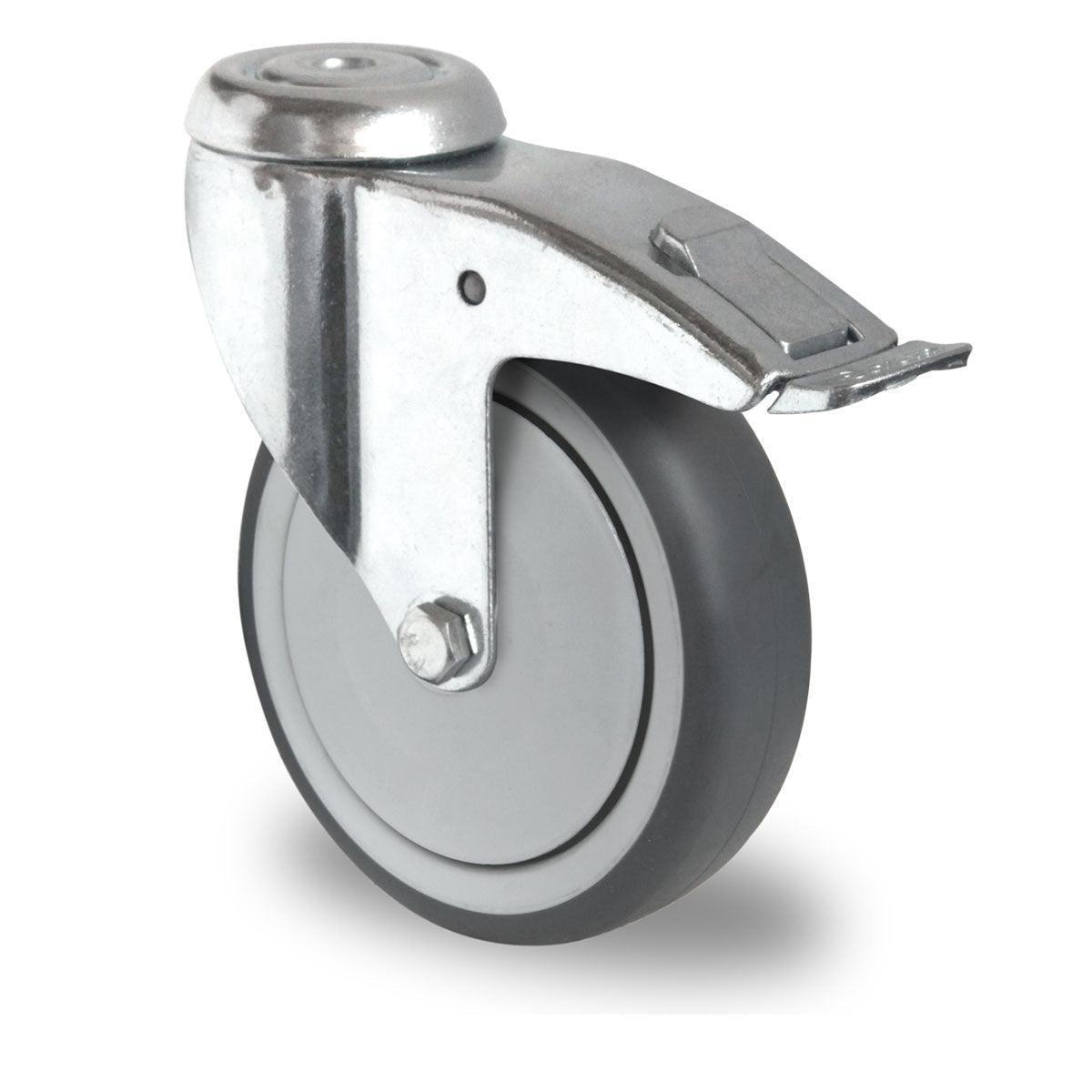 Lenkrolle mit Feststeller, Ø 125 mm, Polypropylen