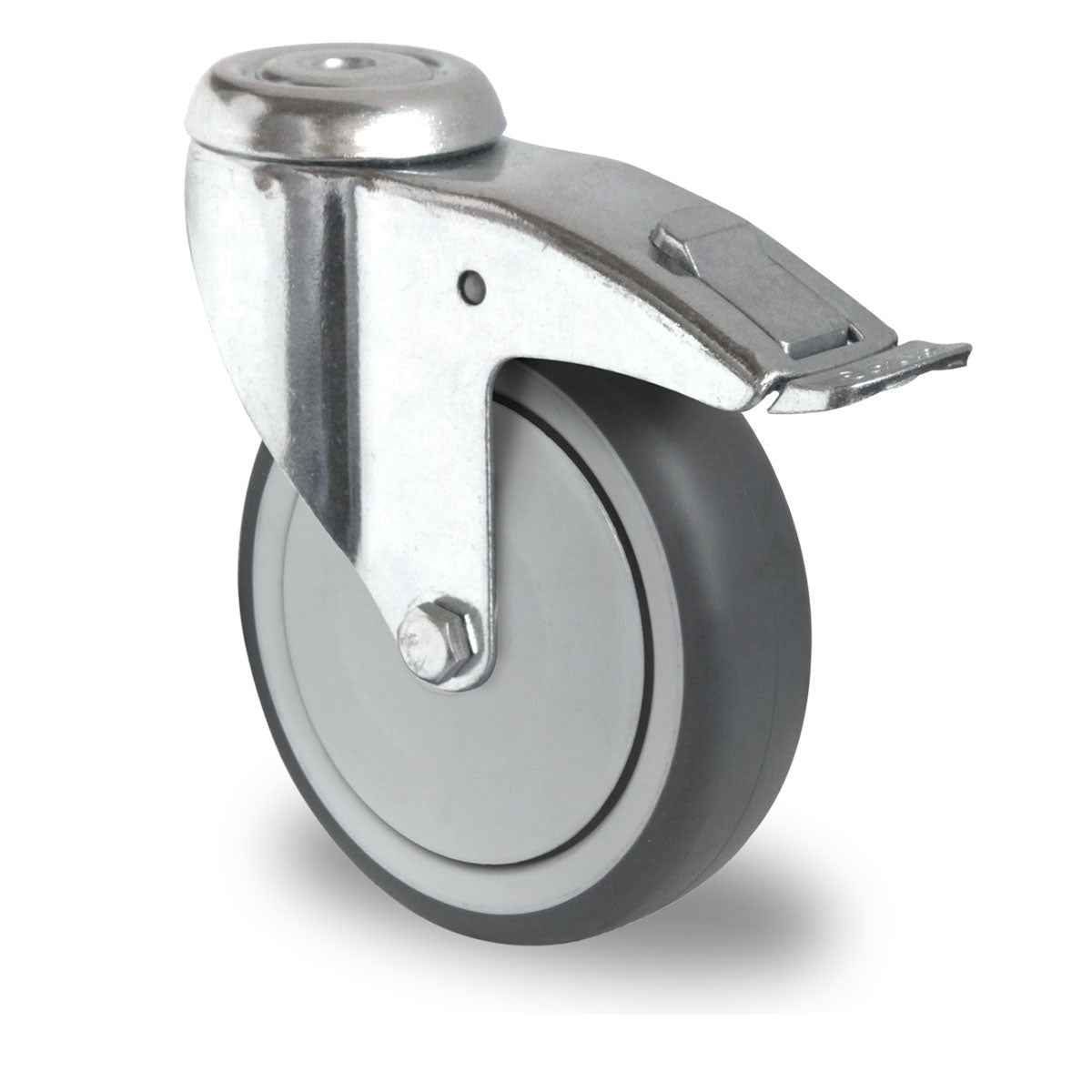 Lenkrolle mit Feststeller, Ø 80 mm, TPE