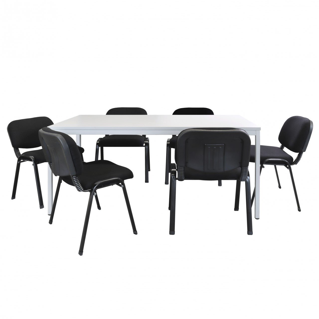 Vorteilspreis - Set Stahlrohrtisch L160 cm + 6 BärosTür